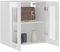 Keketa Armario Colgante Cristal de Aglomerado Armario Colgar Mueble Baño Colgar Armario Cocina para Guardar Cuencos, Platos, Ollas y Otros Electrodomésticos de Cocina Blanco con Brillo 60x31x60 cm