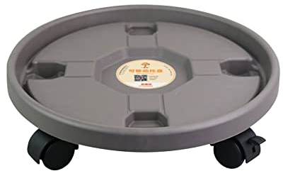with Wheels, 30CM Heavy Duty Plant Pot Trolley with Brake Wheels, Plant Pallet Caster with Wheels, Plant Pot Stand, Plant Roller Base Flower Pot Mover for Indoor Outdoor Home Garden