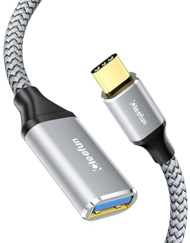 CLEEFUN Cable OTG Tipo C 1M, Adaptador USB C a USB 3.0 OTG, Cable USB 3.0 Tipo C para MacBook Pro Air, iPad Pro Air Mini, iPhone 17 16 15 Pro MAX, Samsung Galaxy, Pixel, Xiaomi Redmi