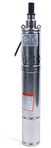 Pompe de puits 500 W Pompe submersible 3,5 500 W en acier inoxydable avec hauteur de refoulement de 100 m et débit de 2000 l/h