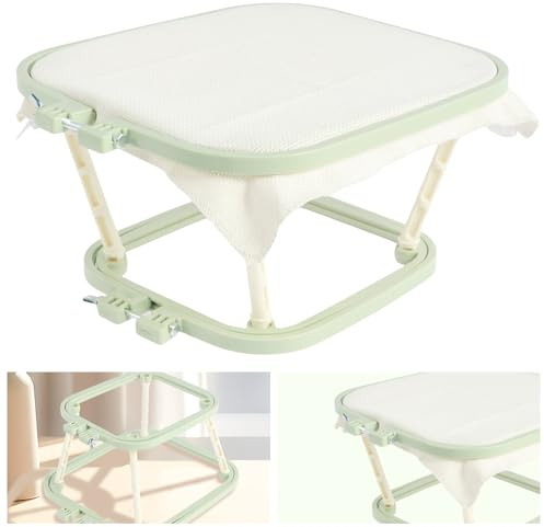 Adjustable Embroidery Frame Rectangle Cross Stitch Frame Lap Stand 2 Layer Needlework Lap Stand Cross Stitch Hoop Tool Clip Frame Embroidery Tapestry Scroll Holder for Sewing DIY Art Craft
