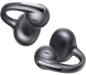 Baseus MC1 Pro Open Ear Kopfhörer, Ohrclip mit Beeindruckender Klang, Adaptiver Bassverstärkung, Bluetooth 6.0, Geräuschunterdrückung bei Anrufen, IP67, 40H Akk, 5,0g Buds - Schwarz