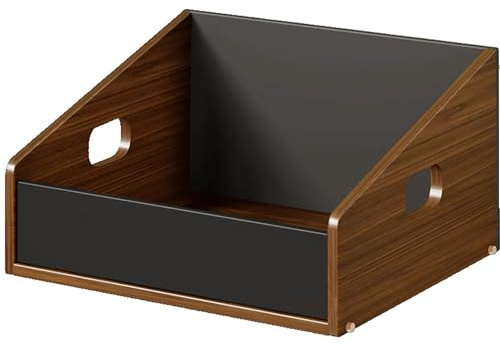 DuoZanthic Soporte Discos Vinilo, Estante Guardar Discos-Hueca Manejar Antideslizante Resistente Daños Diseño Minimalista-Organizador para Revistas, Libros, Archivos y álbumes(Small)
