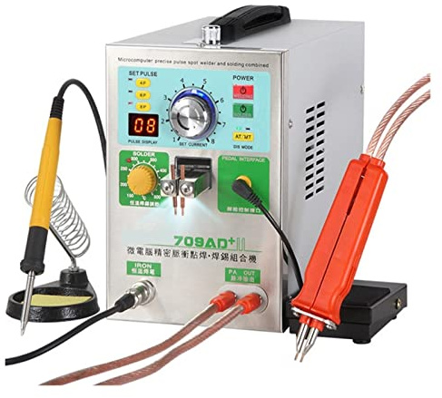 709AD + máquina de soldadura por puntos de batería de litio 4 en 1 pulso fijo + soldadura por puntos de pulso móvil soldador automático por puntos de pulso por inducción
