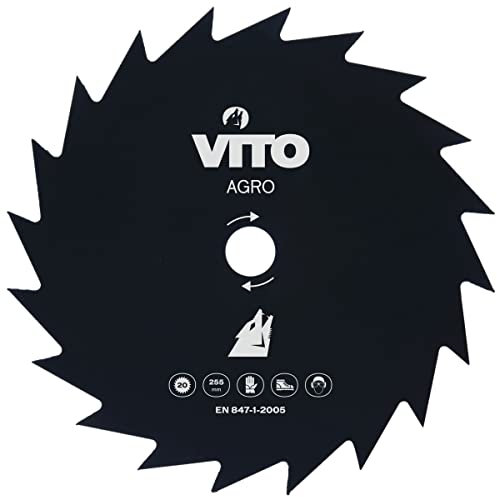 VITO - Lame de coupe pour débroussailleuse 20 dents Diam 255mm Alesage 25.4