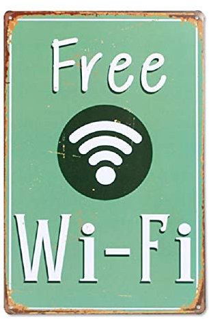 Free WIFI Shabby Chic Home Bar Cafe Vintage Wall Decor Metal Tin Signs Pub Taverna Retro Piatto Decorativo Caffè Menu Poster