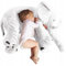 Gustaw Groß Elefant Plüsch Kuscheltier, Plüschelefant - XXL Elephant Tier, Weiche und Kuschelige Stofftiere, Plüsch Mega Gross Elefant Plüschtier Kinder, Baby (Weiß, 155cm)