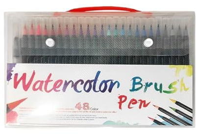 Masoog Lápices de acuarela, rotuladores de pincel para acuarelas, suministros de pintura, juego de herramientas de dibujo, marcadores para diario, adultos, escuela, manualidades, actividades para