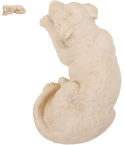 VERDANVERSE Piedra Conmemorativa para Mascotas de Resina Color Marfil, Estatua para Jardín de Perro, Lápida Resistente al Aire Libre, Adorno Memorial para Perros y Gatos, Decoración Funeraria