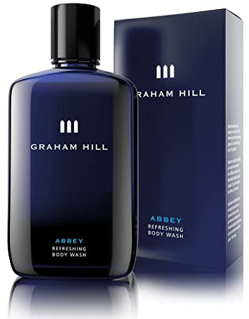 GRAHAM HILL Abbey Refreshing 2 in 1 Hair & Body Wash, 100 ml Moisturizing Mens Shower Gel for Everyday Body Care and Sensitive Skin, Woody- Bergamot Scent, Mens Body Wash and Nurturing Shampoo