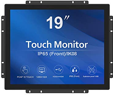 GreenTouch Moniteur à Cadre Ouvert Tactile Ultra Fin de 19 Pouces, Interface HDMI/VGA/DVI, résolution 1280 x 1024, écran Tactile Industriel