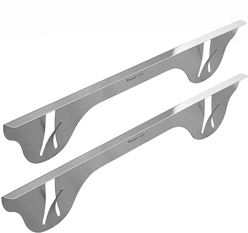 TrueGem Stove Gap Covers - 23.4, 316 Stainless Steel | Oven Side Gap Filler | Range Trim Kit | Guard Between Stove Top & Counter