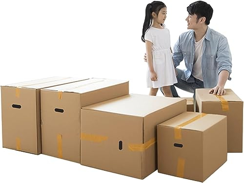 AviiSo Carton Emballage Colis Petites boîtes en carton ondulé pour un déménagement d'appartement, Boîtes d'expédition pour le stockage d'art de chaussures de livres de vêtements, Paquet de 5 (Size :