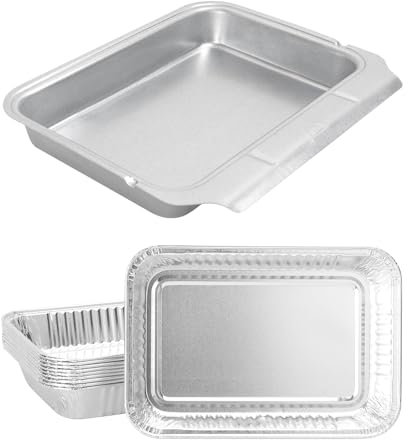 Fettschale für Ninja Woodfire OG700 OG800 OG900 SER Outdoor-Grill-Tropfpfanne, Edelstahl-Fangwanne, Zubehör für Ninja 7-1 Woodfire Outdoor-Grill und Smoker, mit 10 Aluminiumfolien-Einsätzen
