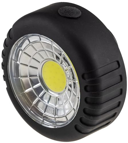 ChiliTec Taschenlampe Arbeitsleuchte mit Magnethalter Haken Batteriebetrieb 3x AAA Batterie Schwarz