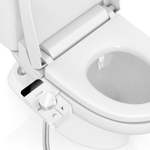 NVIYAM Bidet Aufsatz, Bidet Einsatz Für Toilette, Nicht Elektrisch Bidet Toilettenaufsatz mit Einziehbare selbstreinigende Doppeldüsen, Einstellbarer Wasserdruck(Frontal & Rear Wash)