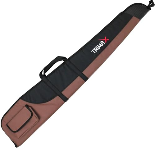Trimax Funda JC131 Color marrón/Negra para carabinas, Rifles, escopetas y Armas largas en General con Hueco para Visor. Acolchada y Reforzada. Longitud: 132 cm.…