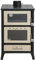 Marika Holzofen mit Ofen, 50,5 x 58,5 x 91,5 cm, Beige