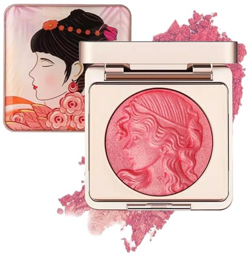 Qaestuan Blush, Rouge, Rouge Puder, Puder Blush, Rouge Makeup， Rougepalette für Müheloses Auftragen, Cosmetics The Blush, Leichtes Gefühl, Modellierung Von Langem Halt, für Jede Haut (Rosa)