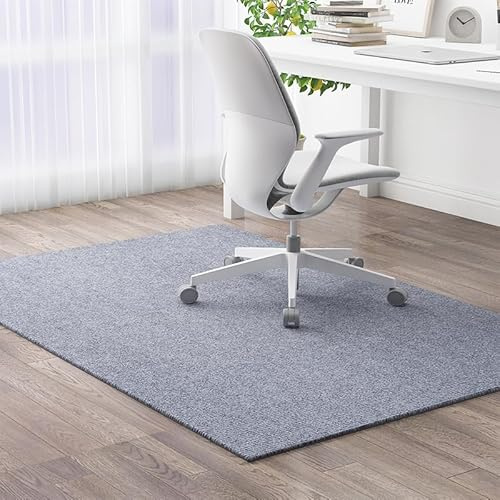 xinwanhong Alfombrilla Protectora De Suelo, Protector Suelo Silla Ruedas para Parquet, Alfombra Silla Escritorio Antideslizante, Alfombra Silla Gaming Oficina Multifuncionales,Gris Oscuro,120 x 150cm