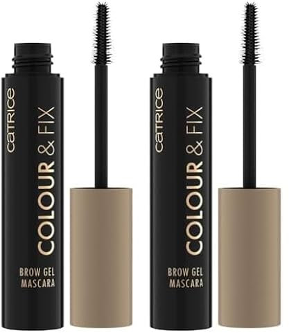 Catrice Cosmetics Colour e Fix Gel Mascara Sopracciglia, Lunga Durata, Definizione, Correttore, Naturale, 5 ml (Confezione da 2)