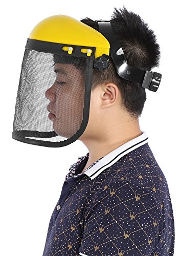 Chaps Chainsaw, Sombrero de Seguridad del Casco de la Motosierra del Escudo de Cara con Visera de Malla de Cara Completa para la Protección Forestal de Cepillo de Cepillo