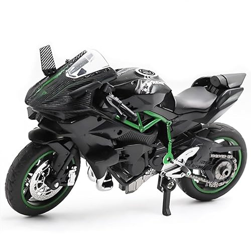 APPCRFM Alloy Motorbike Toy Highly Simulation Motorbike Model Pull-Back Vehicle Toy For Child Intellectual Toy Gift Set Motorcycle Alloy Collection Hobby Gift Racing Model Decoration - Black