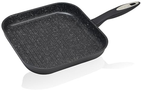 Zyliss Ultimate Ceramic Non-Stick Griddle Pan, 26cm Grill Pan, PFAS Free, Made from Fast Heating Forged Aluminium, Induction Hob Compatible, Dishwasher Safe
