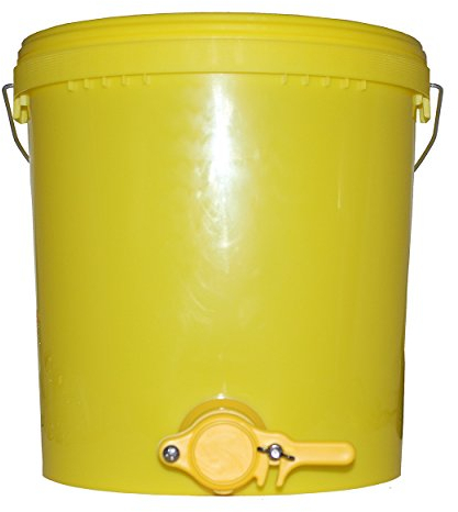 Germerott Bienentechnik Abfülleimer 25kg mit Quetschhahn zum einfachen und schnellen Abfüllen des geschleuderten Honigs. Ideal auch für Jungimker die erst kleine Mengen zum abfüllen haben.