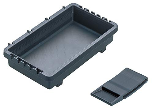 Meiho Tray BM-S Black 17,5x10,5x4cm - Köderablage für Tackleboxen, Ablage für Kunstköder, Köderschale für Angelboxen