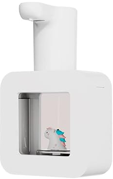 Cyrank Dispenser Automatico di Sapone da 400ml, Dispenser di Sapone schiumante con sensore Dispenser di Sapone a Mano Ricaricabile Touchless Wall Mount per Cucina del Bagno(Bianco)