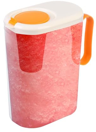 Acunny Jarras para bebidas, jarra de té | jarra de filtro de agua transparente de 2 litros con tapa y asa | Hervidor de agua helado, vaso para bebidas para restaurantes, cocinas de catering,