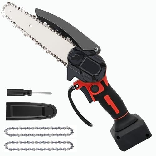 Mini Akku-Astkettensäge 6 Zoll für Einhell Akku, 18V Elektro Akku Kettensäge Handkettensäge für Gartenarbeit, Holzschneiden und Beschneiden (Ohne Akku)