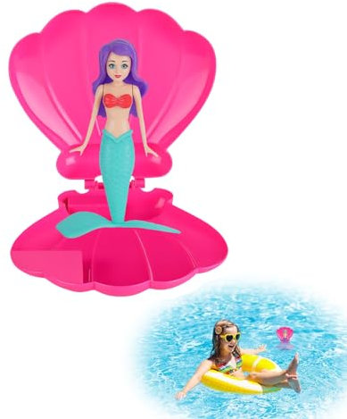 CMANLNYK Mermaid Swimming Pool Toy with Shell - Swim Paddling Pool Diving Toys Water Underwater Game, Summer Water Play Bath Toy for Holiday Kids Children Age 5+, Blue