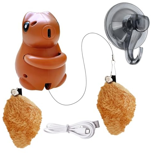 Azonelife Juguete Interactivo Inteligente para Gatos, Colgante en Marco de Puerta Juguete Gatos, Juguete Divertido de Gato de Elevación Automática con Campana y Gancho, para Gatitos y Gato Adultos