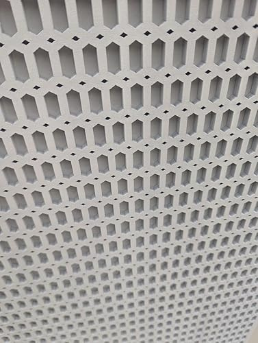 Dekorativ grundad panel, väggavdelare, elementskärm, möbeldekoration, laserskuren från 3 mm tjock MDF-skiva (storlek 1 200 mm x 620 mm) mönster (028 A) tillverkad i Storbritannien (grundad vit)