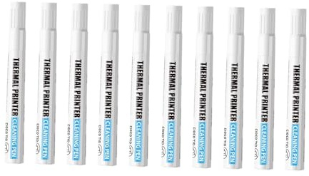 MotiveTech 10 bolígrafos de limpieza térmica para impresoras, limpiadores de cabezales de impresión, fáciles de usar, ligeros y con agarre cómodo.