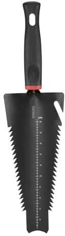 EASYmaxx Pala per radici 4 in 1 | Pala multifunzione per scavare, tagliare e piantare | Paletta per radici 4 in 1 con pala, sega, calibro di profondità e gancio multiplo | Root Digger con manico