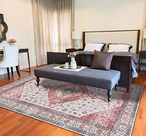 TALETA Teppich Wohnzimmer, Vintage orientalischer Teppich für Esszimmer, Schlafzimmer, Wohnzimmer, 240x340cm