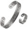 EnerCoppeX Magnetisches Armband aus massivem Kupfer 6,7 Zoll und Ring von 2,3 Zoll, Armband Schmuck Kombination aus massivem Kupfer 99,99% 8 Magnetringe 4 Magnete Größe verstellbar Unisex