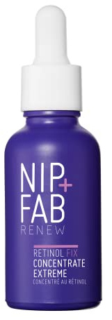 Nip + Fab Retinol Fix Intensiv-Konzentrat – 10% Retinol-Komplex, Davon 0,3% Reines Retinol – Mit Aloe Vera – Anti-Aging Gegen Falten & Vergrößerte Poren – Hauterneuernd & Glättend, 30 ml