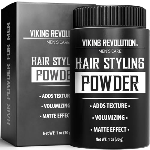 Viking Revolution Hair Styling Powder for Men - Easy to Apply Mattifying & Volumizing Hair Texture Powder for Men (1 Oz - 1 Pack)