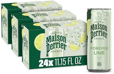Maison Perrier Forever Lime Flavored Sparkling Water, 11.15 Fl Oz Cans, 8 Count, 3 Pack