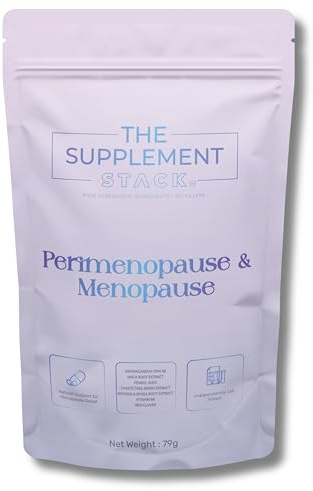The Supplement Stack – Perimenopause & Menopause – Ashwagandha KSM-66®, Maca, Fennel, Chaste Tree Berry, Red Clover, Rhodiola, Vitamin B6 for Hormone Regulation | 120 Capsules – UK Company