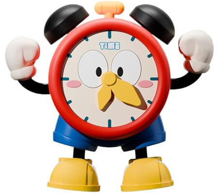 Xiixuuj Dancing Alarm Clock,Cartoon Clock Figure Toy | Interactive Musical Clock Toy, Educational Learn To Crawl Toy With Light And Sound For Babies Boys Girls