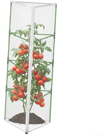 Red de pájaros para plantas de jardín con cremallera de fácil acceso, cubierta de protección reutilizable para jaulas de tomate, arbustos frutales contra insectos, gatos, ciervos, malla verde ligera
