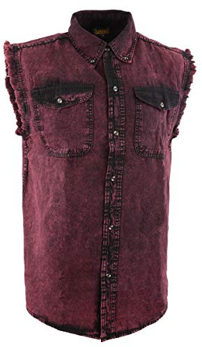 Biker Clothing Co. MDM11677.150 - Camisa sin Mangas para Hombre (Talla XL), Color Magenta