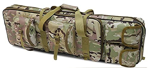Waffenkoffer Für Langwaffen,Futteral Langwaffen Durchgehender Reißverschluss Taktische Gewehrtasche Oxford Stoff Soft Air Rifle Gun Carry Case,Tragbare Waffentasche Zum Angeln Camouflage,120CM