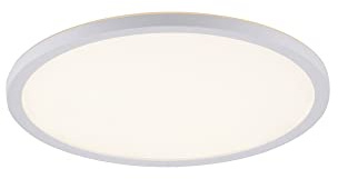 SellTec LED Deckenleuchte flach rund 30cm, weiß, extra slim, Panel H2,5cm, Lichtfarbe warmweiß