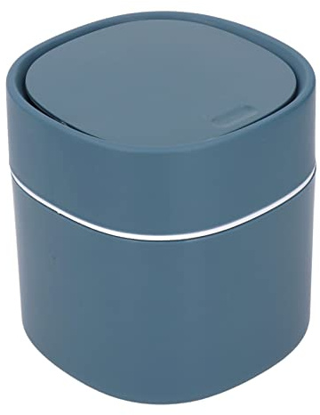 Liten Sopor med Lock Mini Desktop Papperskorg Papperskorg Papperskorgen Dispenser för Badrumsskåp, Soffbord (Blå)